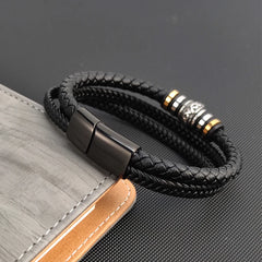 Boho Multi Layer Braided Rope Leather Bracelet