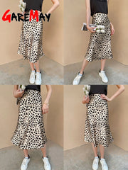 Women's Skirt Leopard Print A-line High Waist
