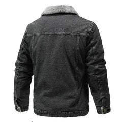 Men's Denim Jackets Man Casual Fleece Warm Windbreaker Fashion