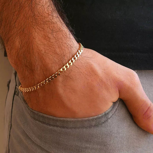Chain Bracelet for Men Stainless Steel Cuban Link Chain