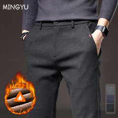 Clothing Winter Fleece Warm Brushed Fabric Casual Pants