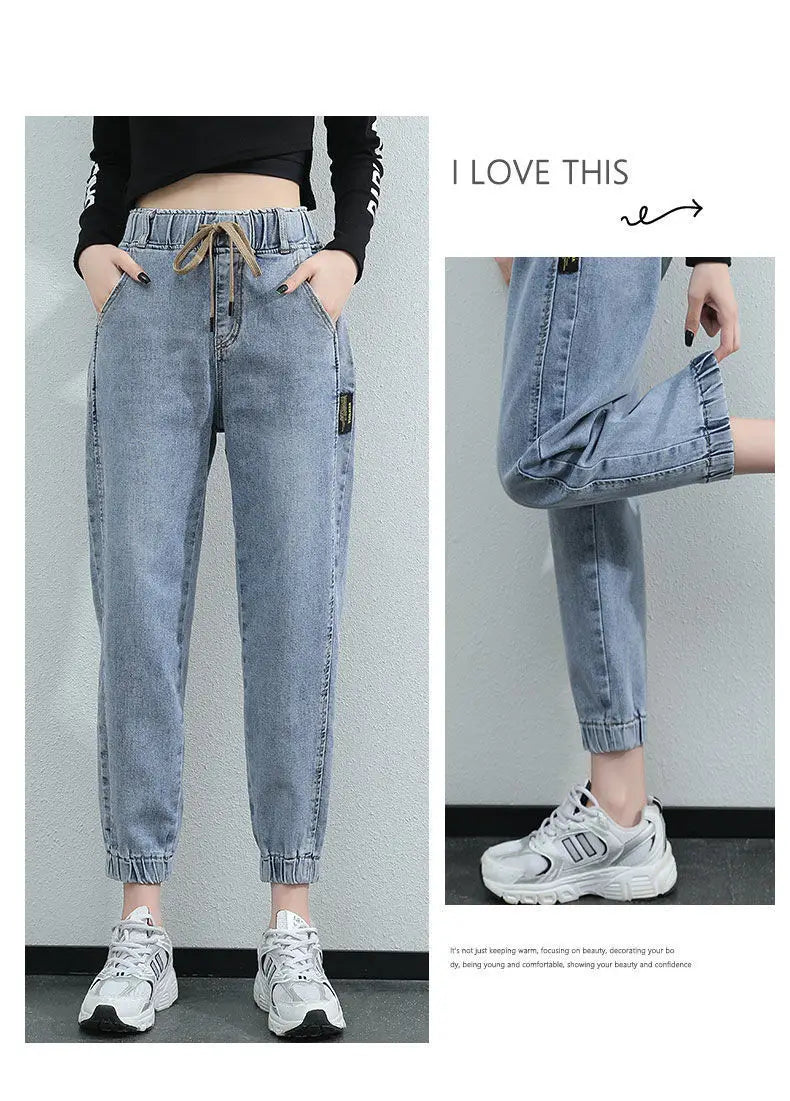 Harem Pants Vintage High Waist Jeans Ankle Length