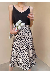 Women's Skirt Leopard Print A-line High Waist