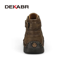 Leather Men Winter Outdoor Ankle Boots Big Size