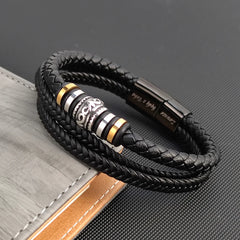 Boho Multi Layer Braided Rope Leather Bracelet