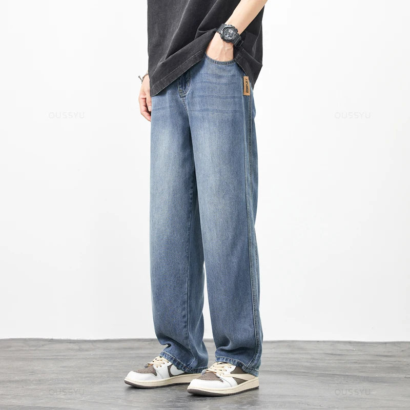 Clothing Men's Jeans Loose Wide Leg Pants