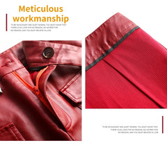 Straight Skirts Solid Color Casual PU Leather Knee Length