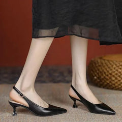 Women's Sandals Pointed Toe Pumps Wedding Shoes Low Heels