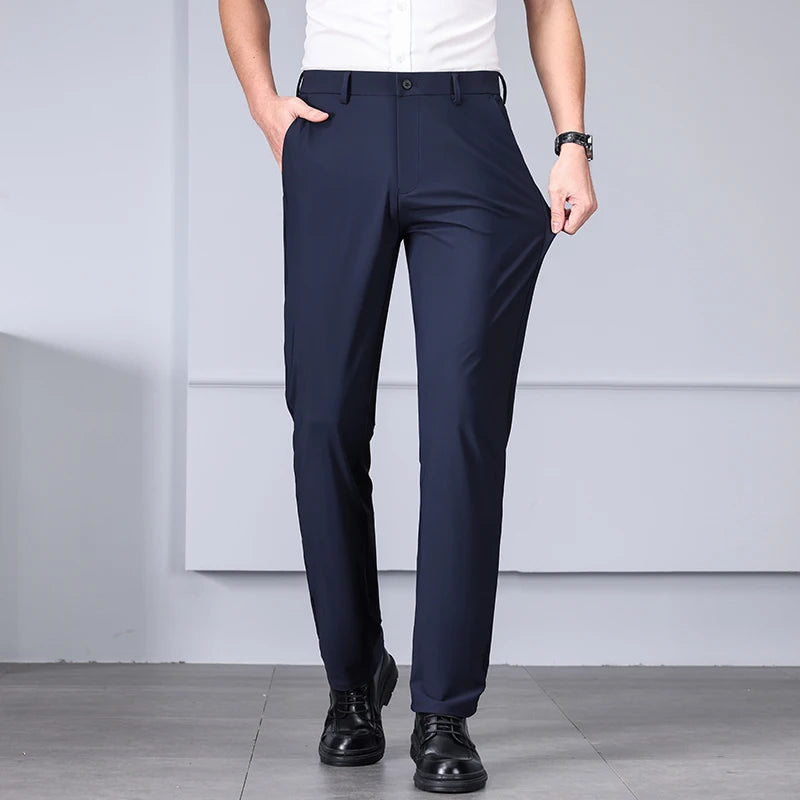 Thin Ice Silk Pants Men's Casual Pants Business Fashion Casual Pants