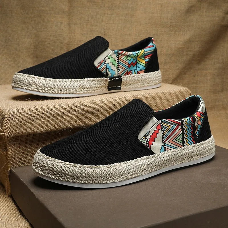 Men Sneakers Casual Summer Low-top Lazy Shoes Slip-on Cloth