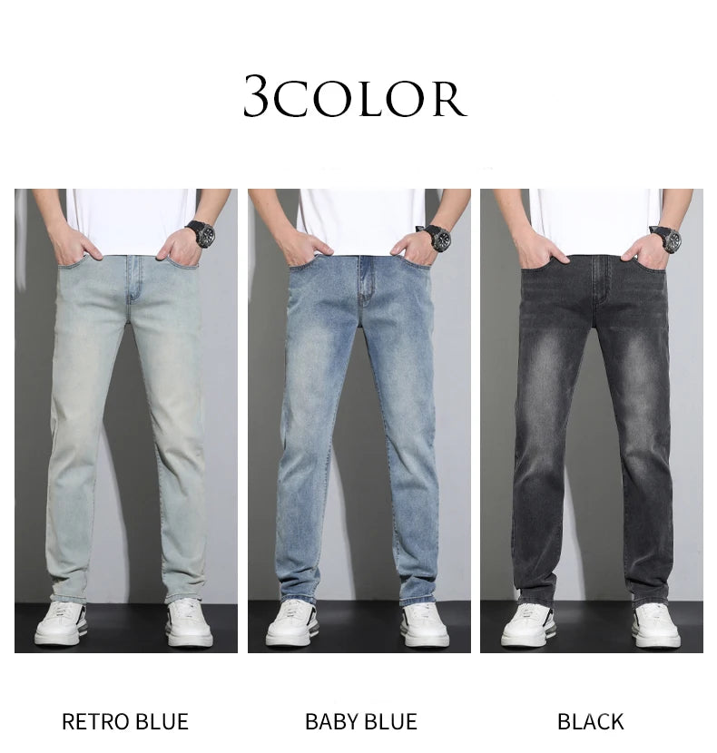 Fashion Men's Baggy Jeans Classic Retro Denim Pants