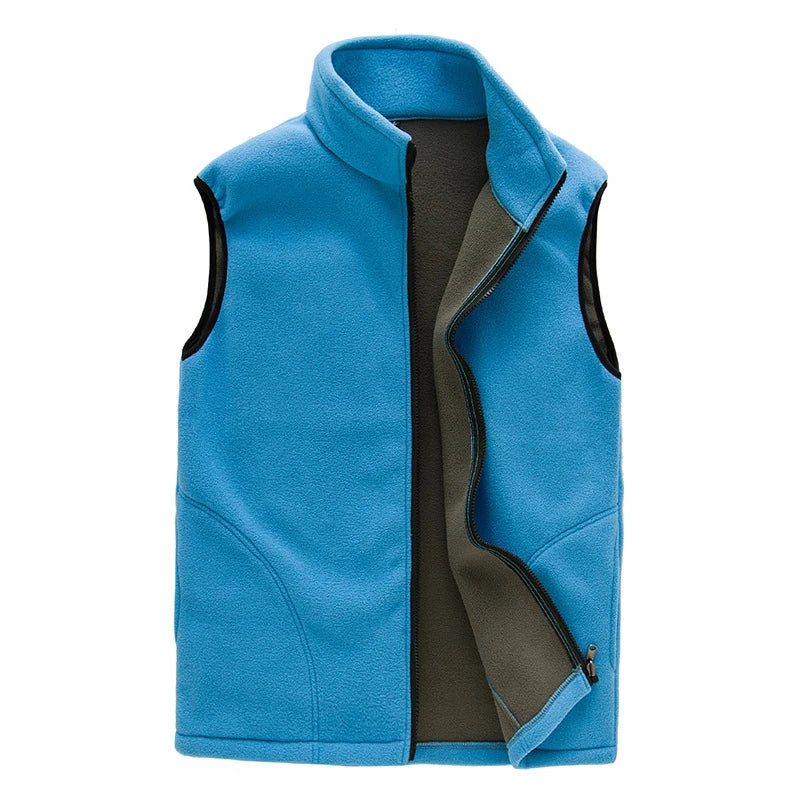 Men Fleece Vest Male Thick Warm Waistcoat Outwear Casual