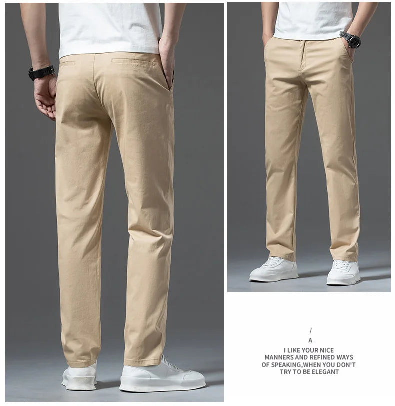 Men's Business Pants Cotton classic style Straight Casual Fashion