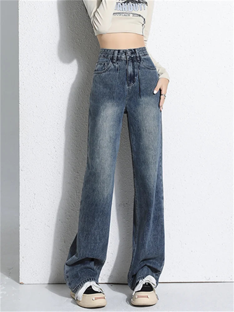 Velvet Thicken Blue Jeans for Fashion Vintage High Waisted