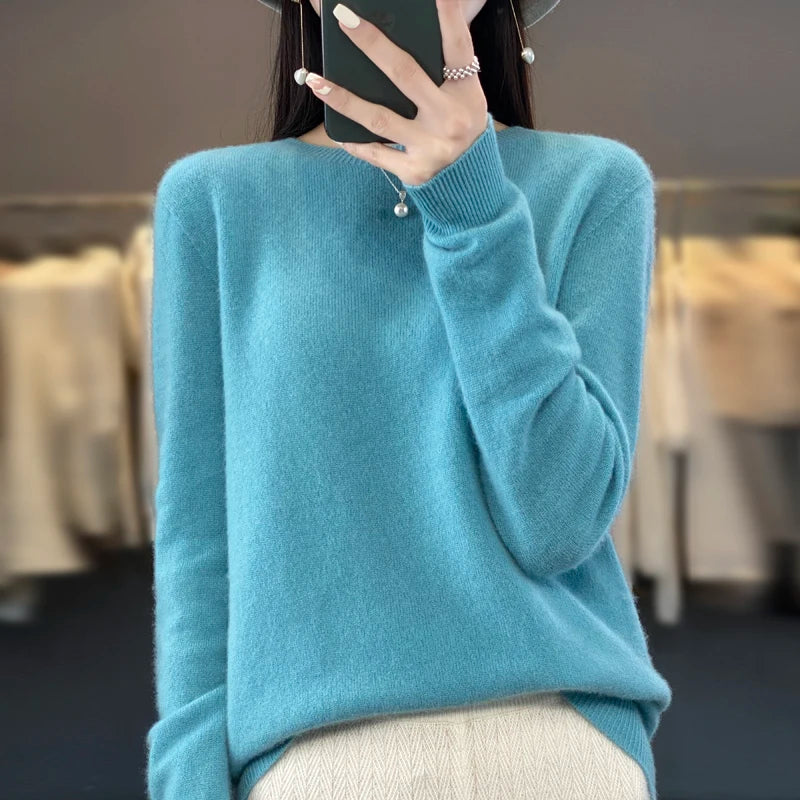 sweater in autumn fashion O-neck autumn warm pullover top