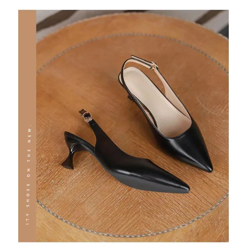 Women's Sandals Pointed Toe Pumps Wedding Shoes Low Heels