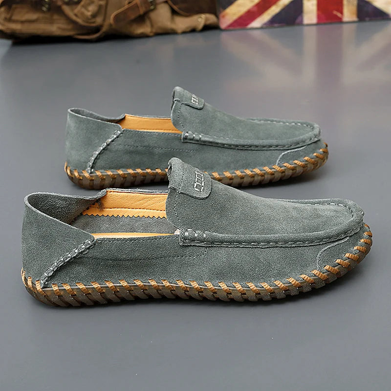 Suede Leather Loafers Casual Shoes For Men Slip On