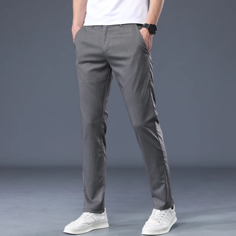 Summer Men's Thin Casual Pants Classic Business Fashion Regular Fit