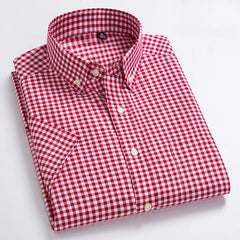 cotton summer short sleeve shirts for men slim fit office clothes