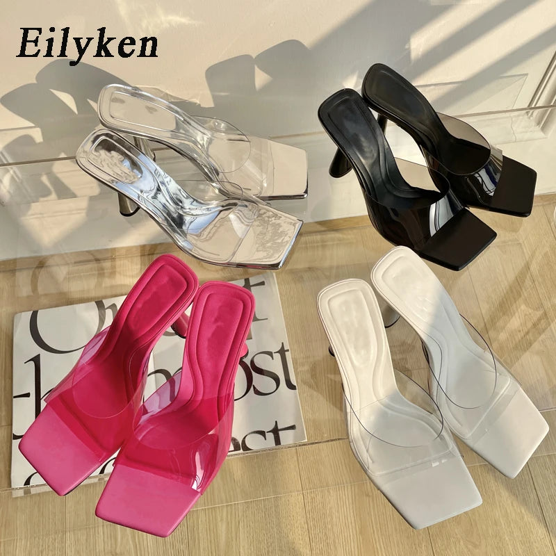 Summer Fashion Design PVC Transparent Women Slipper Fashion