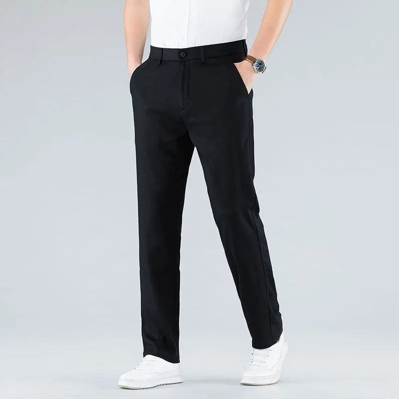 Ultra-thin Men's Fashion Pants Casual Straight Trousers