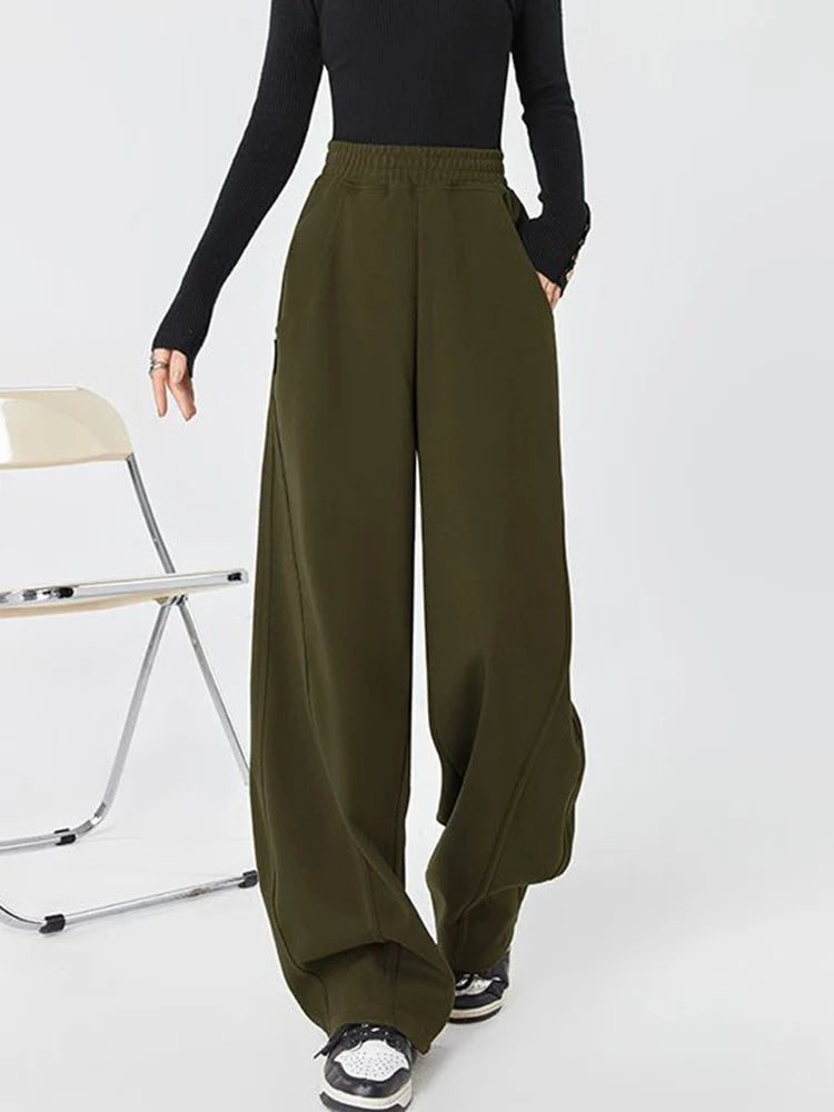 Harajuku Women Streetwear Sweatpants High Waist Hip Hop Wide Leg