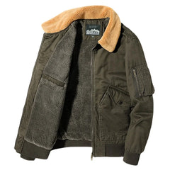 Men Winter Bomber Multi-pocket Casual Cargo Jackets