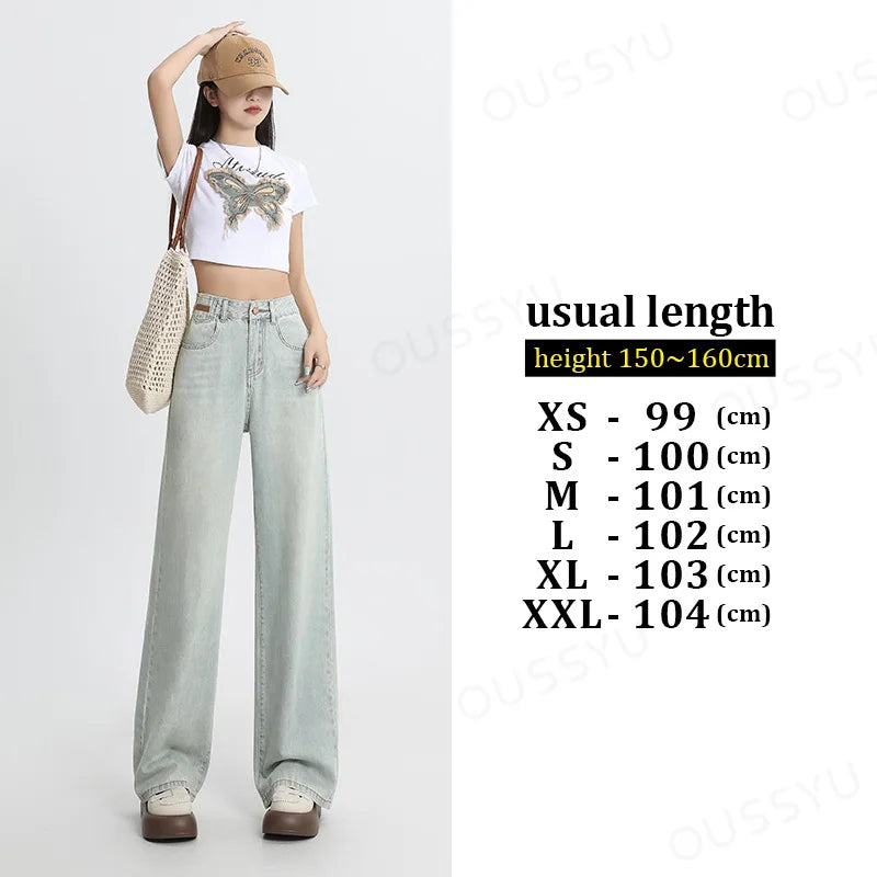 Thin Loose Wide Leg Straight High Waisted Pant Fashion