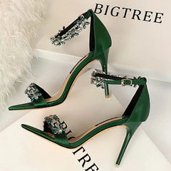 Shoes Open Toe Rhinestones High Heels Sandals