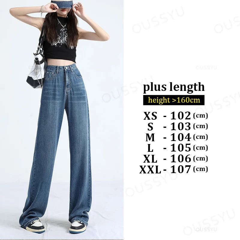 Thin Loose Straight High Waisted Pant Fashion Retro Casual Trousers