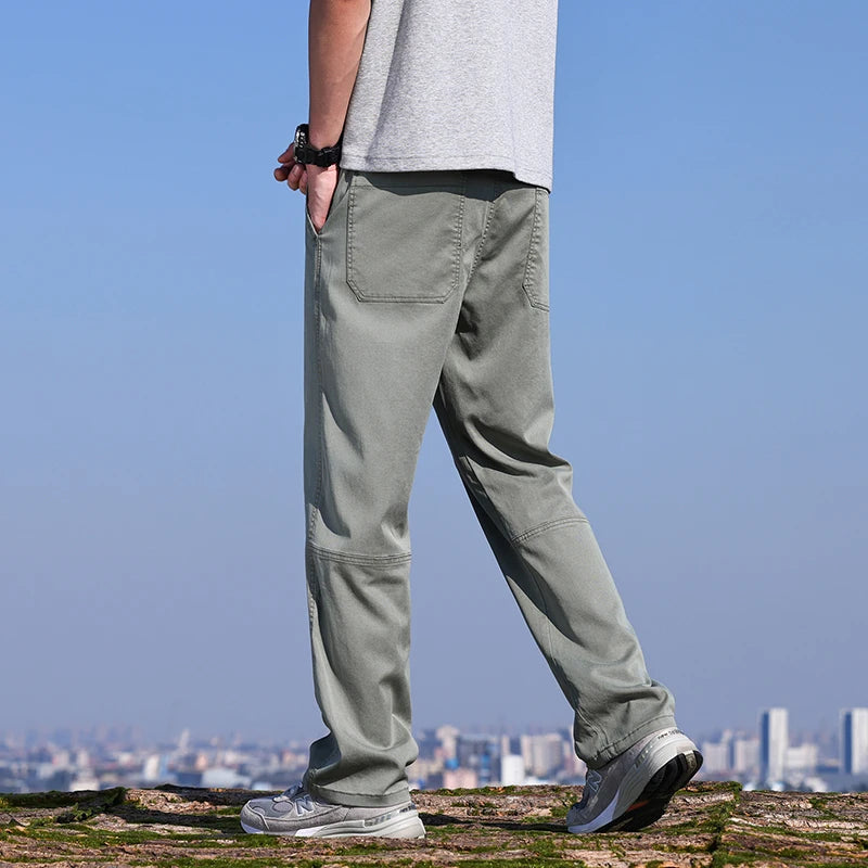 Men's Summer Baggy Wide Leg Casual Pants Y2K Solid Color Pants