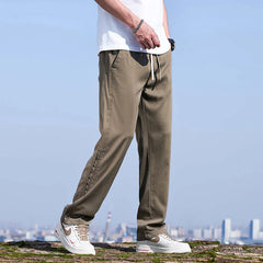 Men's Summer Thin Baggy Wide Leg Casual Pants Solid Color Cargo Pants