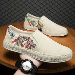 Men Sneakers Casual Summer Low-top Lazy Shoes Slip-on Cloth