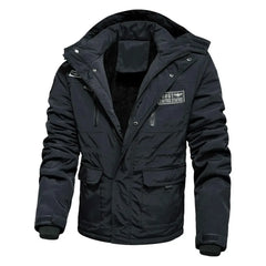 Men Hooded Casual Winter Jackets Fleece Warm Winter Coats