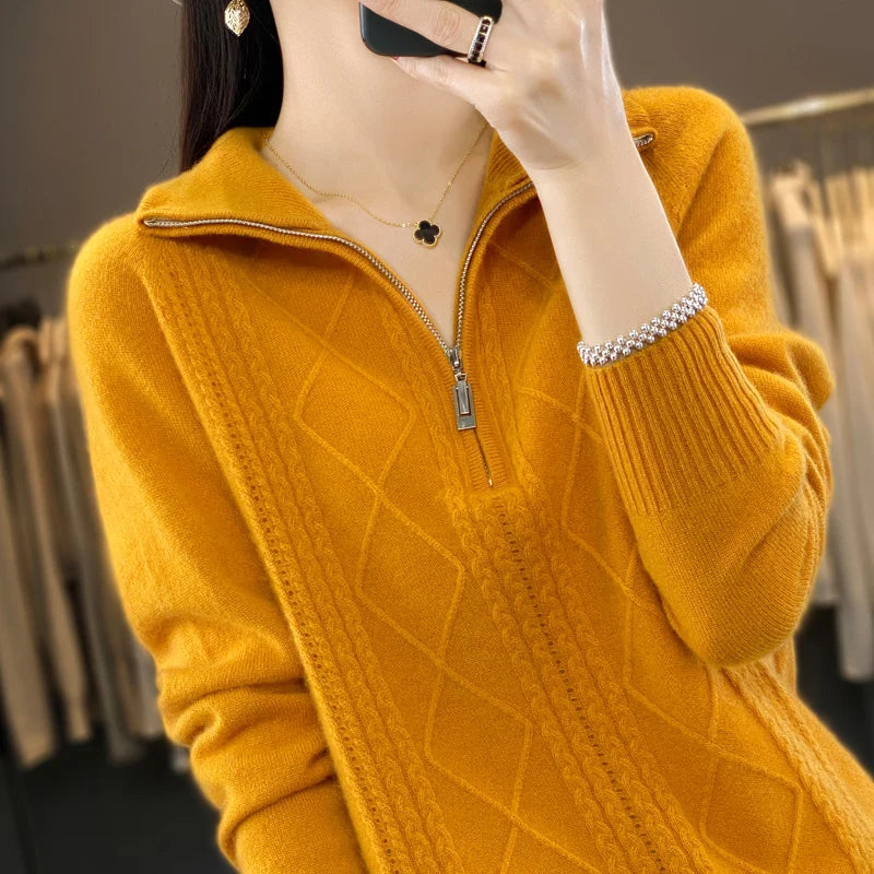 Turtleneck Sweater Casual Knit Loose Top Fashion