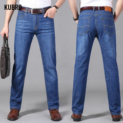 Stretch Men's Jeans Men's Straight Versatile Denim Long Loose Pants