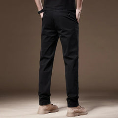 Business Casual Trousers Stretch Cotton Work Pants Formal Straight Pants