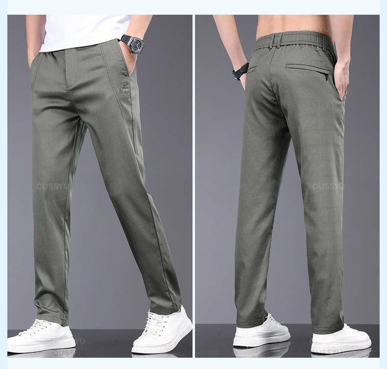 Brand Clothing Summer Thin Lyocell Fabric Casual Pants