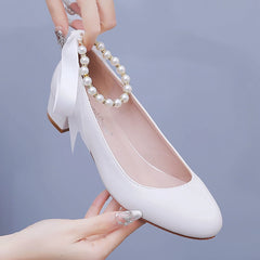 Women Shoes Bride Party 3CM Pointed Toe Pumps