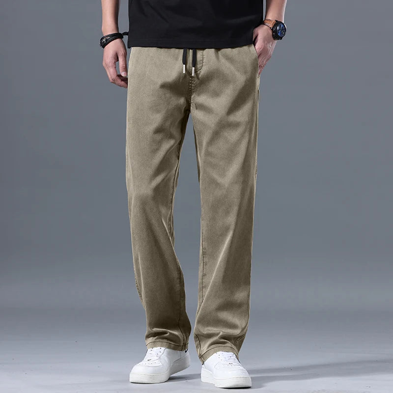 Wide-leg Casual Pants For Men Elastic Waist Sports Trousers