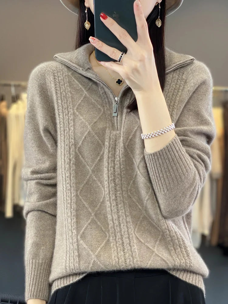 Turtleneck Sweater Casual Knit Loose Top Fashion