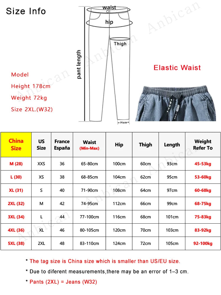 Cargo Jeans Men Streetwear Denim Jogger Pants