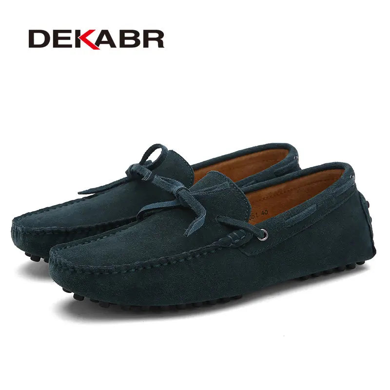 Casual Men Genuine Leather Shoes Summer Loafers