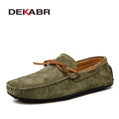 Casual Men Genuine Leather Shoes Summer Loafers