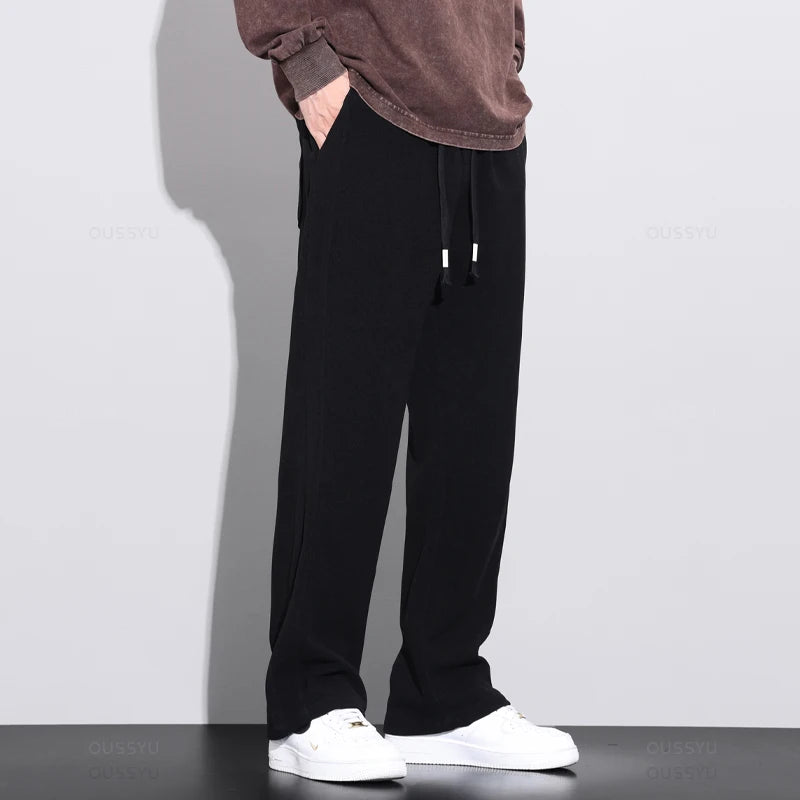 Brand Clothing Corduroy Pants Elastic Waist Sweatpants