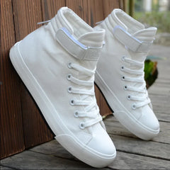 Men Shoes High Top Canvas Sneakers Fashion Breathable Canvas