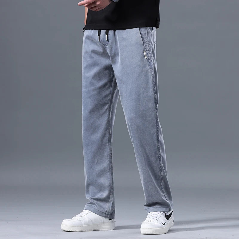 Wide-leg Casual Pants For Men Elastic Waist Sports Trousers