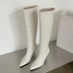 Design Pointed Toe Women Knee-High Boots