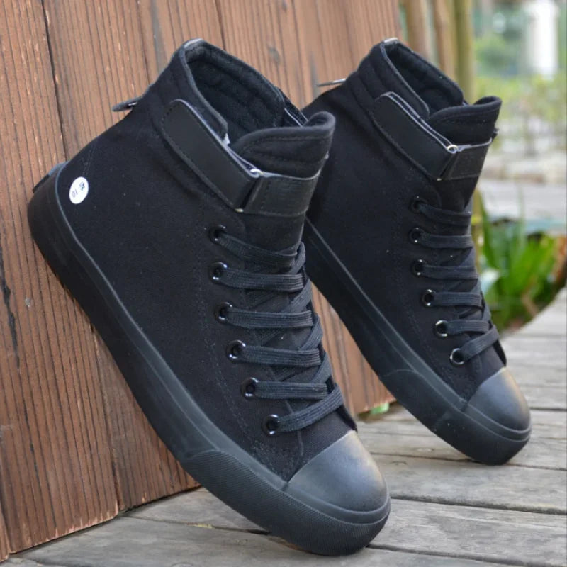 Men Shoes High Top Canvas Sneakers Fashion Breathable Canvas