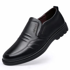 Sport Shoe Loafers Men Non-slip Leather Slip-on Black Driving Shoes